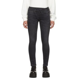 NWOT R13 Crossover “X over Black Marble”Jeans Size 24